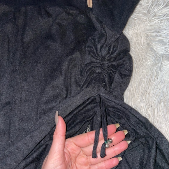 Black hemp Mama Trued side skit/cinch maxi skirt size - Picture 2 of 4